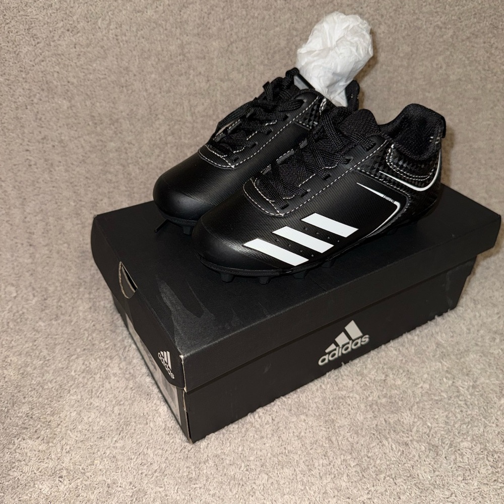 Adidas Black and White Soccer Cleats